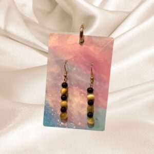 Black / Tiger Eye Earrings