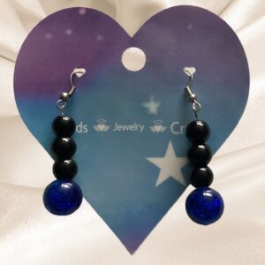 Black & Blue Earring