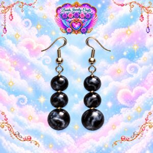 Black Marble Earrings