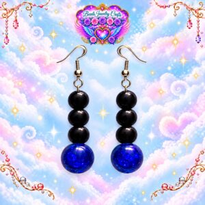 Blue & Black Earrings