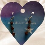 copper bicone earrings