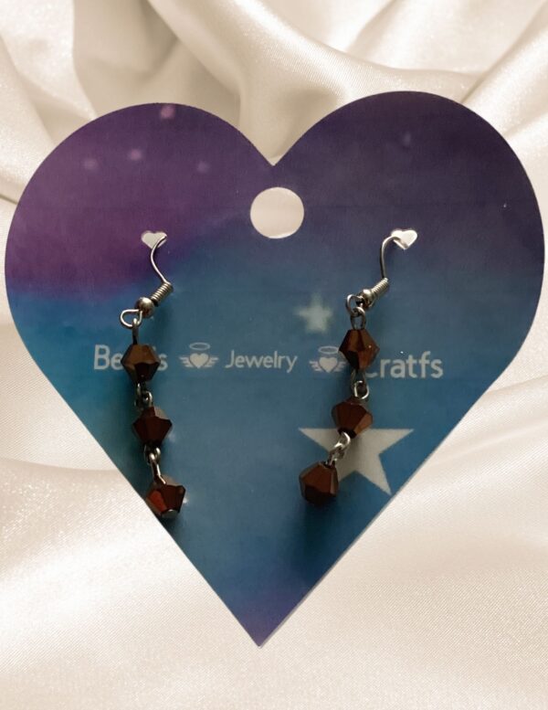 copper bicone earrings