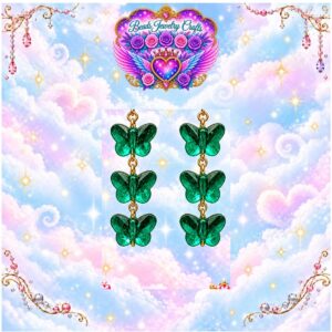 Emerald Butterfly Dangle Earrings