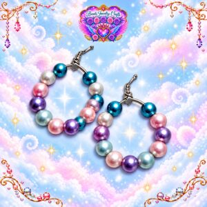 Mermaid Bead Hoop Earrings