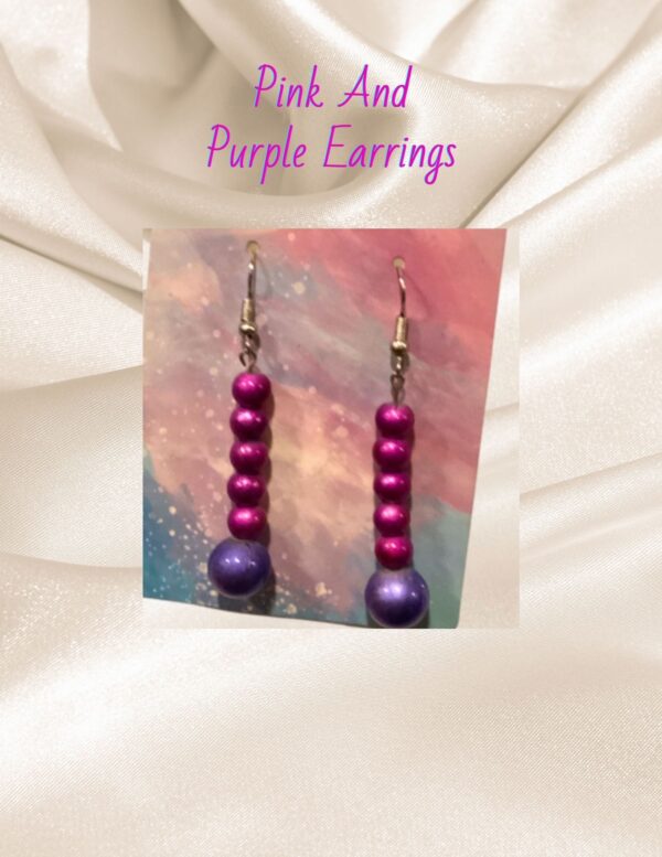 pink and purple earrings