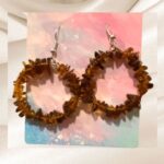 root beer hoop earrings
