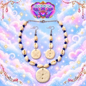 Sand Dollar Necklace & Earrings Set