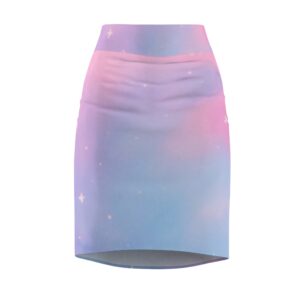 Celestial Dream Women's Pencil Skirt, AOP Fashion Skirt, Boho Chic Outfit, Galaxy Skirt, Birthday Gift, Everyday Wear
