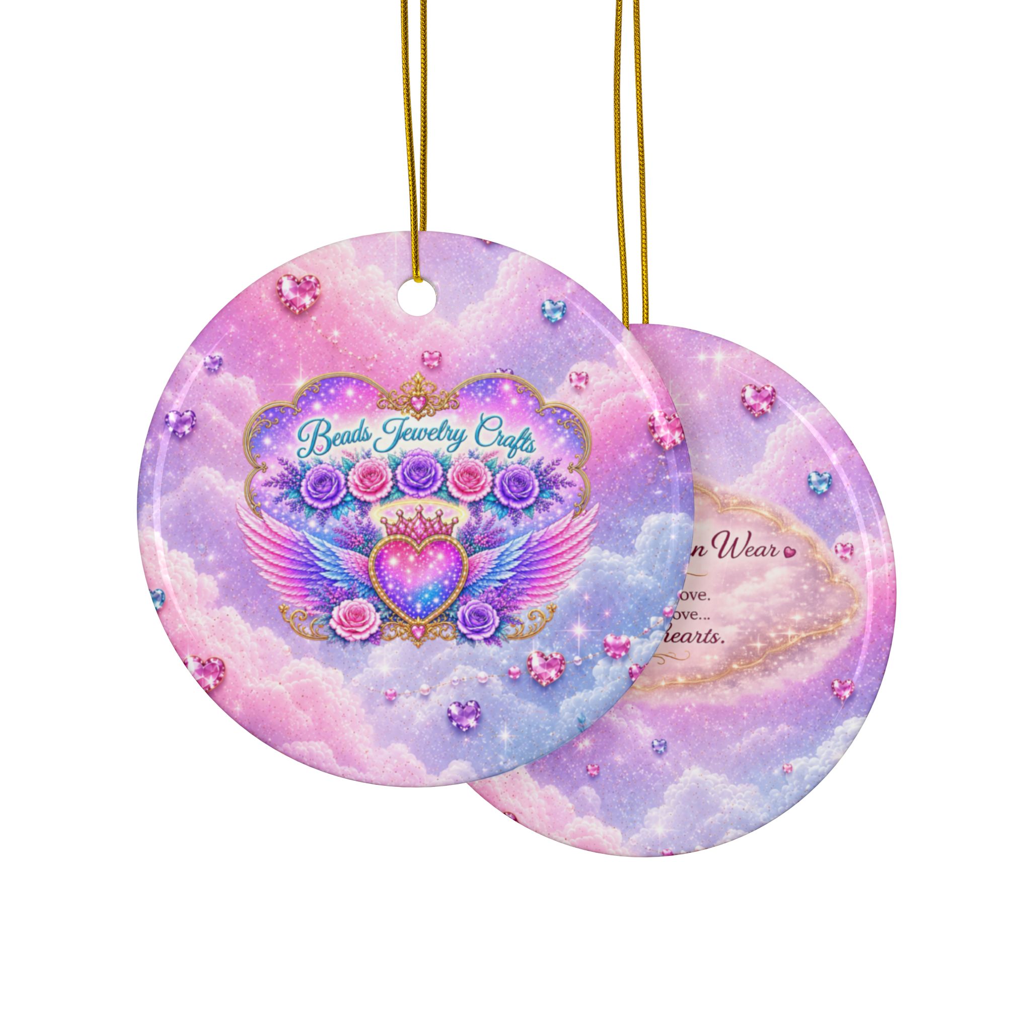 Decorative Ceramic Ornaments, Double-Sided (1pc, 3pcs, 5pcs, 10pcs) - Image 3