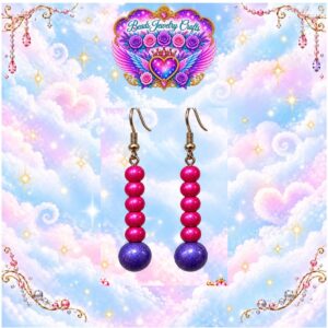 Berry and Violet Drop Earrings