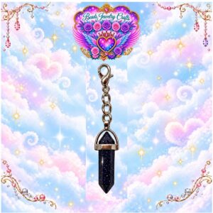 Blue Goldstone Point Charm