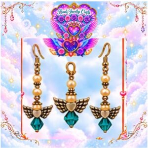 December Blue Zircon Angel Earrings & Clipout
