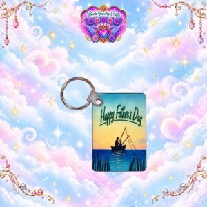 Father's Day Keychain - Fishing Scene