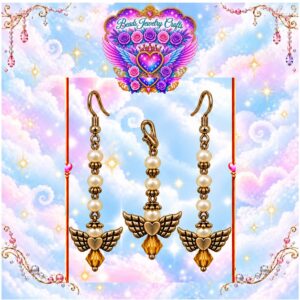 November Topaz Angel Earrings & Clipout