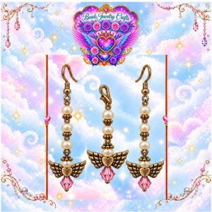 October Rose Angel Earrings & Clipout