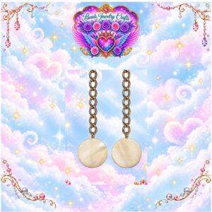 Pearl Disc Chain Earrings