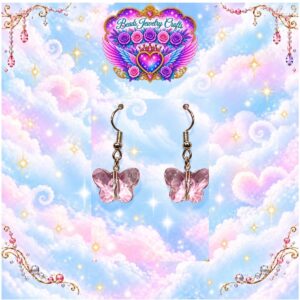 Pink Butterfly Earrings
