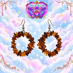 Tiger Eye Hoop Earrings